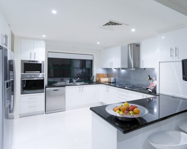 Modern kitchen in luxury mansion